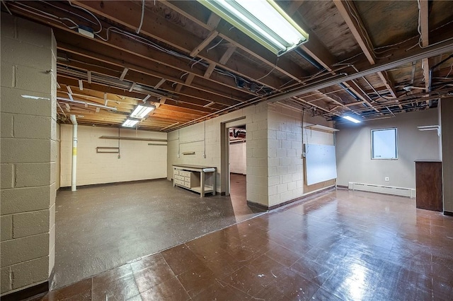248 Spruceton Ave, Mt Lebanon, PA 15228 - basement featuring a baseboard heating unit