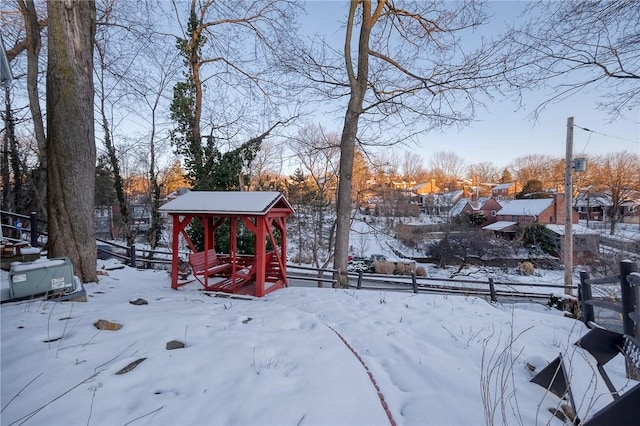 248 Spruceton Ave, Mt Lebanon, PA 15228 - yard layered in snow featuring fence