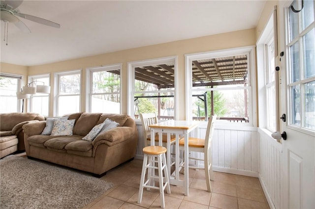 view of sunroom