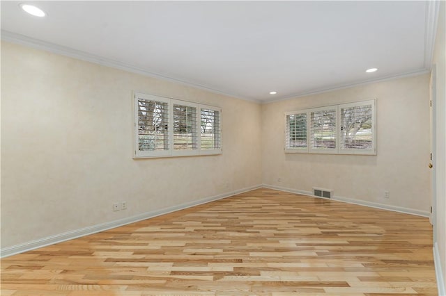2172 Hycroft Dr, Upper St Clair, PA 15241 - empty room featuring recessed lighting, wood finished floors, baseboards, and crown molding