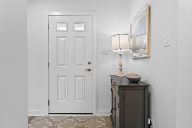 121 Samantha Dr, Center Twp, PA 15061 - entryway with baseboards and wood finished floors