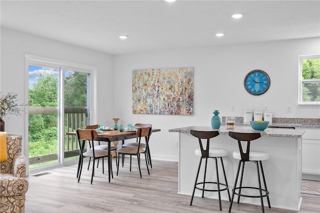 121 Samantha Dr, Center Twp, PA 15061 - dining area featuring light wood-style floors and recessed lighting