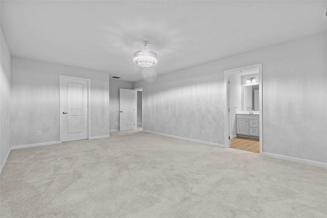 130 Arnoni Dr, Jefferson Hills, PA 15025 - unfurnished bedroom with light colored carpet, baseboards, and ensuite bathroom
