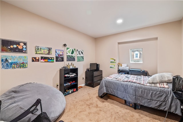 view of carpeted bedroom