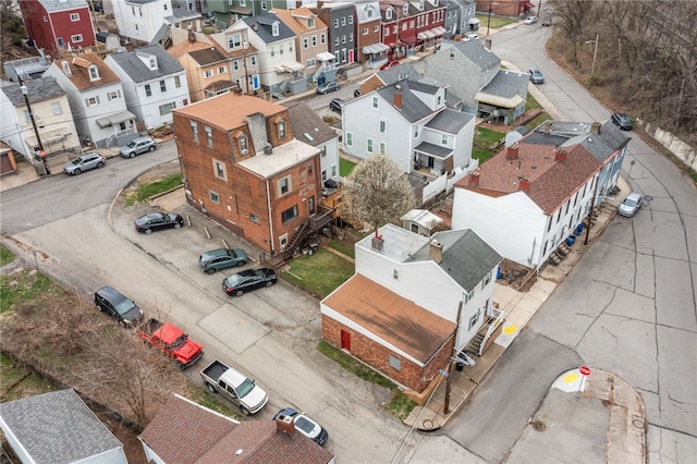 aerial view with a residential view