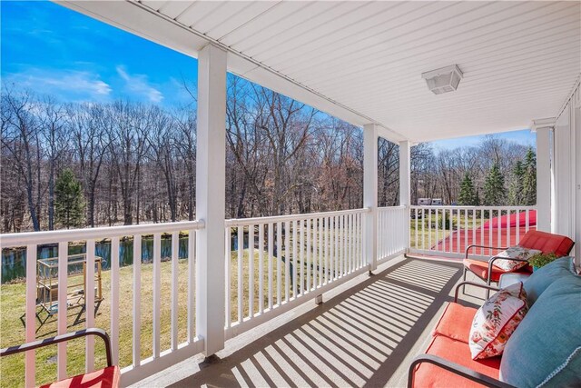 260 Stouffer Hill Rd, Somerset Twp, PA 15541 - balcony featuring covered porch