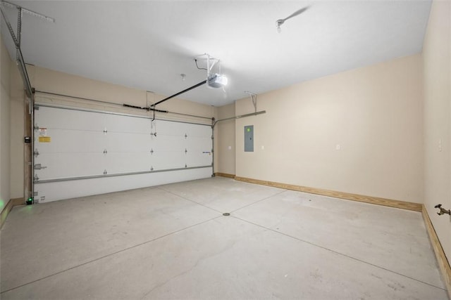 1223 Center Ave, West View, PA 15229 - garage featuring electric panel, baseboards, and a garage door opener