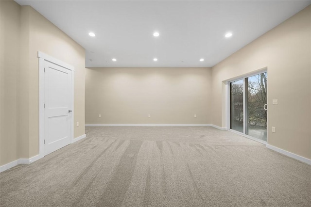 1223 Center Ave, West View, PA 15229 - spare room featuring recessed lighting, light colored carpet, and baseboards