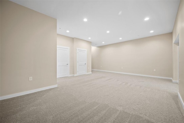 1223 Center Ave, West View, PA 15229 - empty room with recessed lighting, baseboards, and light carpet