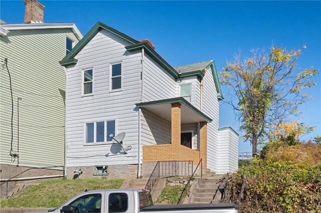 2219 Arlington Ave, South Side, PA 15210 - view of side of property with stairs