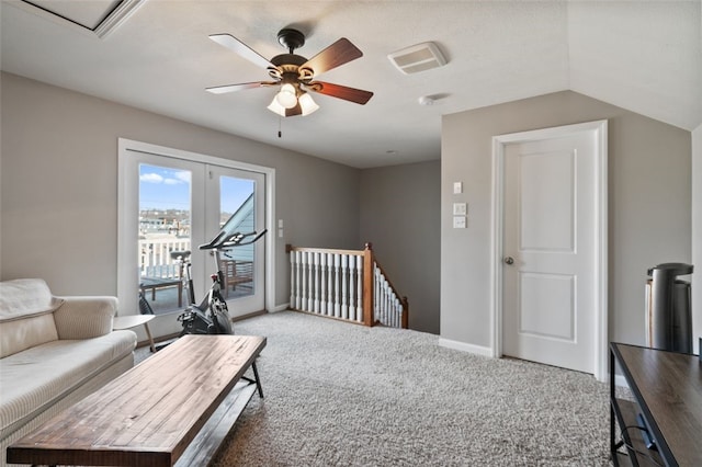 2802 Jane St, South Side, PA 15203 - living room with carpet flooring, a ceiling fan, and baseboards
