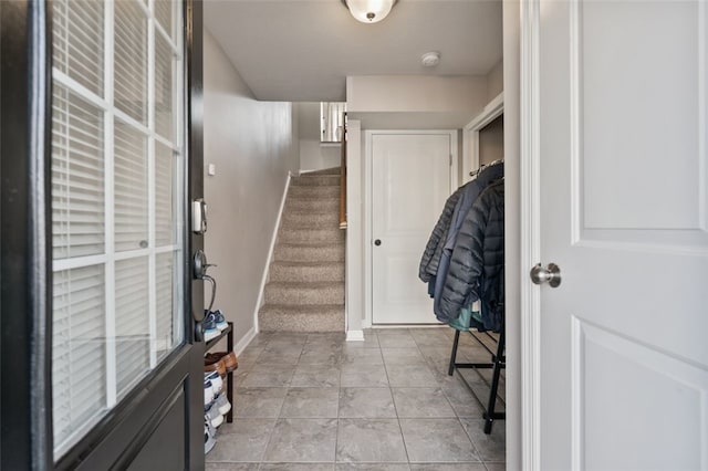 2802 Jane St, South Side, PA 15203 - entryway with stairs and baseboards