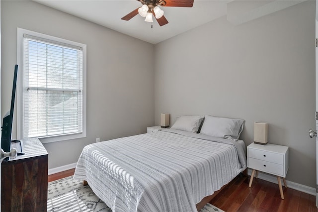 2802 Jane St, South Side, PA 15203 - bedroom with wood finished floors, baseboards, and a ceiling fan