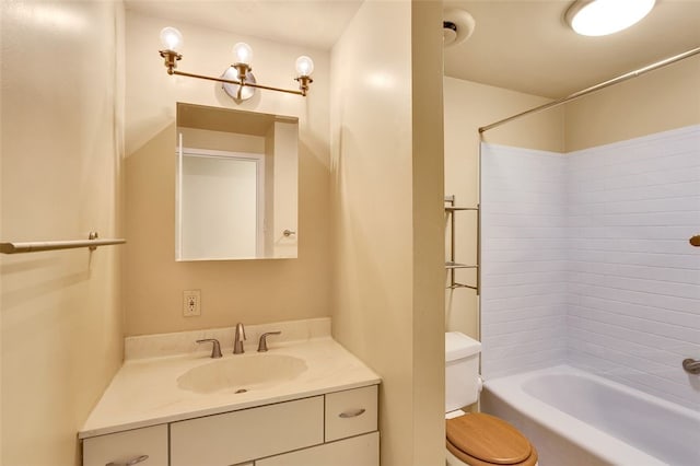 5841 Morrowfield Ave Unit 104, Squirrel Hill, PA 15217 - bathroom featuring toilet, shower / tub combination, and vanity