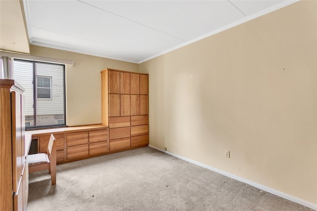 5841 Morrowfield Ave Unit 104, Squirrel Hill, PA 15217 - unfurnished bedroom with light carpet, baseboards, and ornamental molding