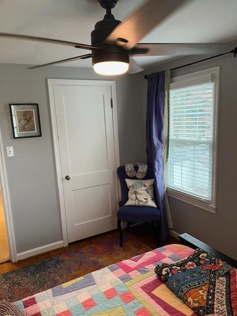 111 Mckenney Dr, Brighton Twp, PA 15009 - bedroom featuring baseboards, a ceiling fan, and multiple windows