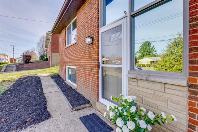 130 Castle, West Mifflin, PA 15122 - entrance to property with brick siding