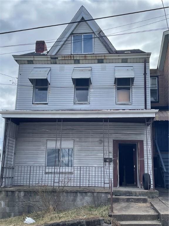 401 Allen, Allentown, PA 15210 - view of front facade with covered porch