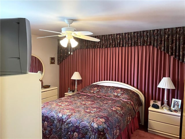 bedroom featuring a ceiling fan