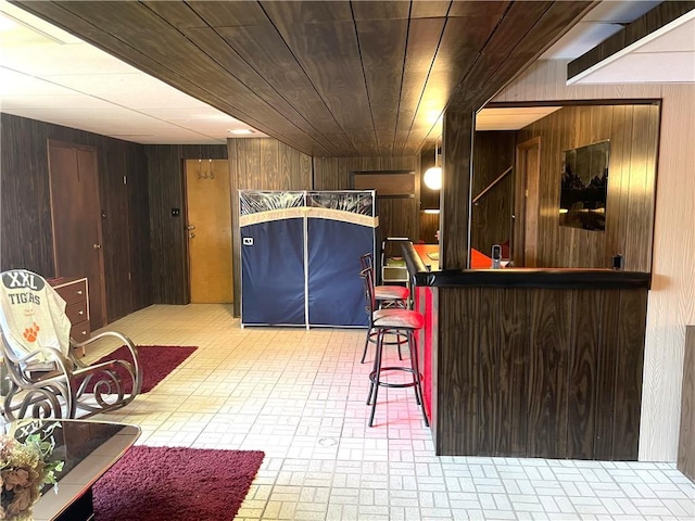 reception featuring a bar