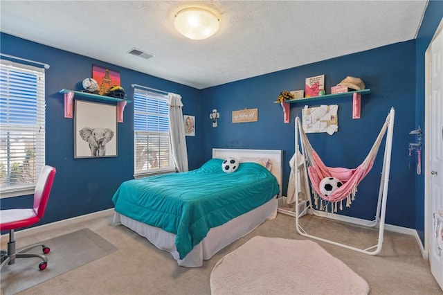 145 Brighton Ln, Adams Twp, PA 16046 - bedroom with carpet floors, baseboards, and a textured ceiling