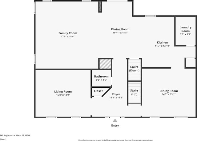 145 Brighton Ln, Adams Twp, PA 16046 - floor plan / room layout