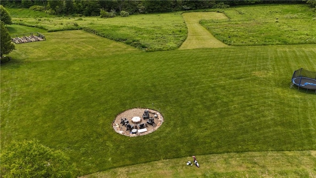 145 Brighton Ln, Adams Twp, PA 16046 - view of green lawn featuring a trampoline