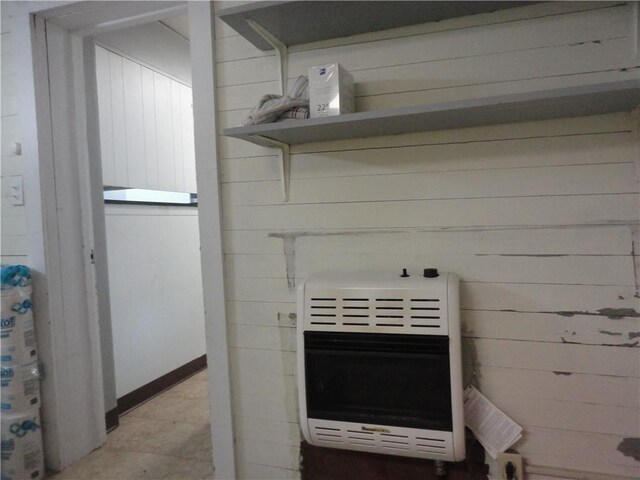 161 Ord St, Salisbury, PA 15558 - room details featuring heating unit and wood walls