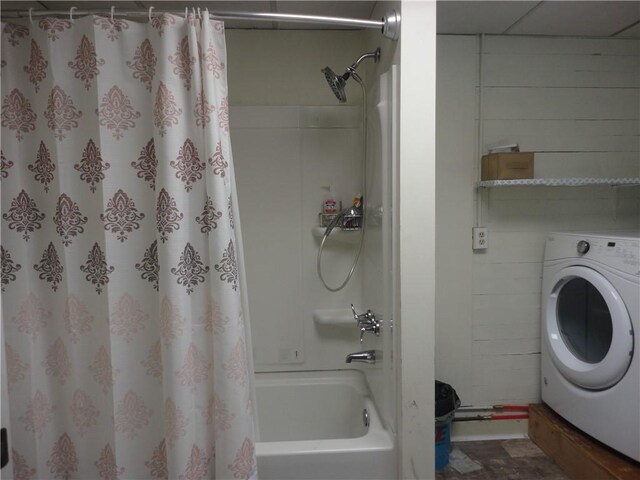 161 Ord St, Salisbury, PA 15558 - full bath featuring shower / bath combination with curtain and washer / dryer