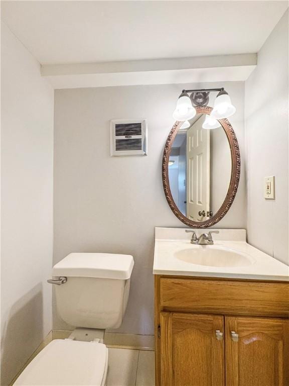 1248 Satellite Cir, Upper St Clair, PA 15241 - half bath with vanity and tile patterned floors