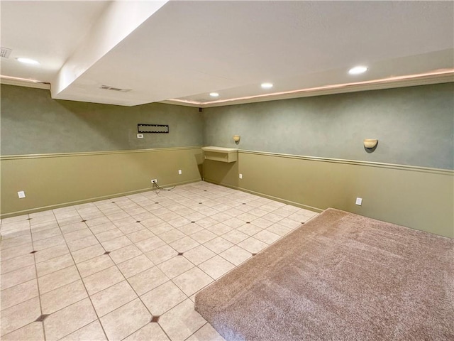 1248 Satellite Cir, Upper St Clair, PA 15241 - finished below grade area featuring recessed lighting and tile patterned floors