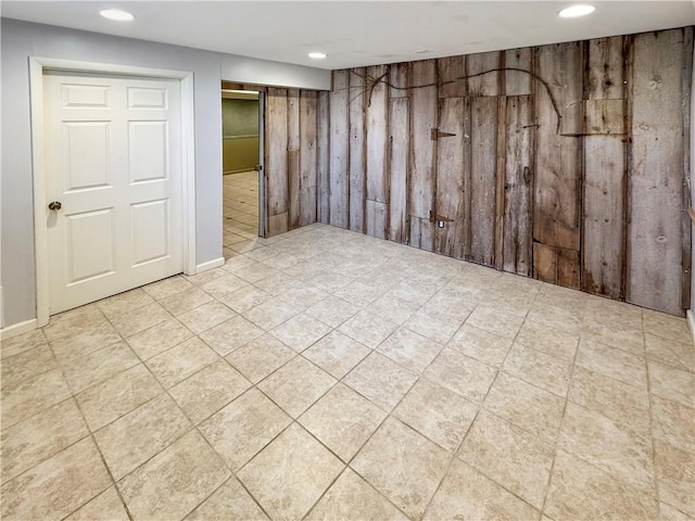 1248 Satellite Cir, Upper St Clair, PA 15241 - finished basement featuring recessed lighting and wood walls