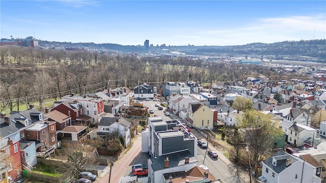 aerial view featuring a residential view