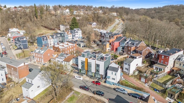 drone / aerial view featuring a residential view