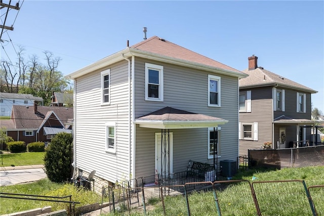 1334 Leeds Ave, Monessen, PA 15062 - rear view of house with central AC unit