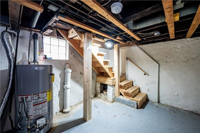 719 Zimmerman St, Jeannette, PA 15644 - basement with gas water heater and stairs