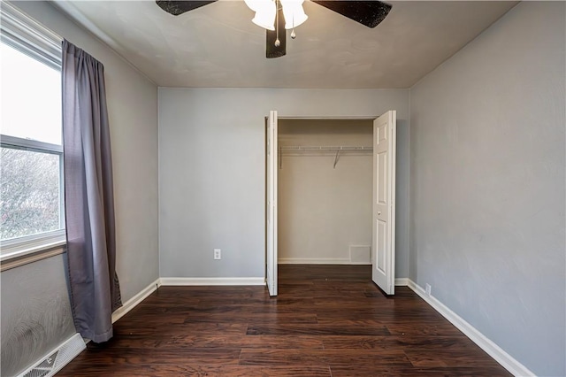 719 Zimmerman St, Jeannette, PA 15644 - unfurnished bedroom featuring wood finished floors, a closet, and ceiling fan