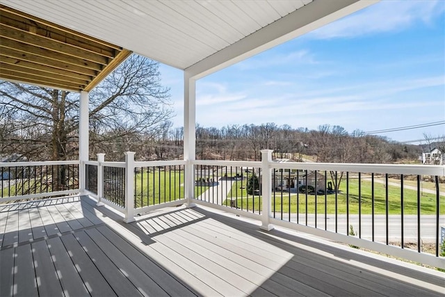 111 Quail Run Rd Unit 1, Peters Twp, PA 15367 - wooden deck featuring a lawn