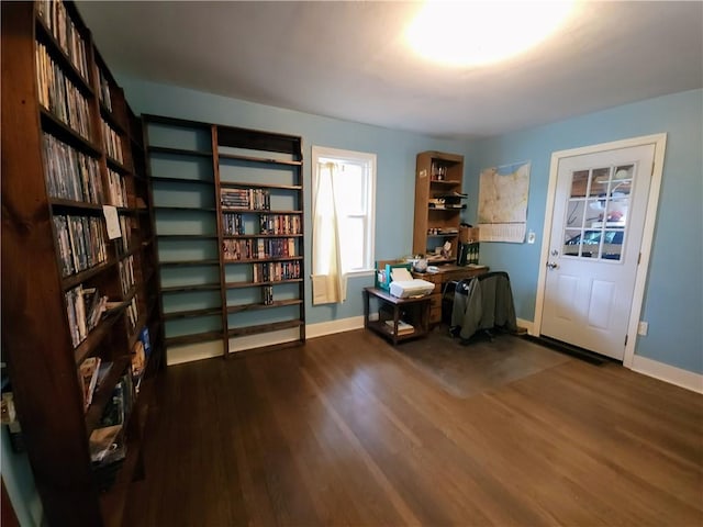 418 Pine Hill Rd, W Kittanning Boro, PA 16201 - home office featuring baseboards and wood finished floors