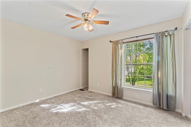 505 Luke Ct, Cranberry Twp, PA 16066 - empty room with healthy amount of natural light, carpet flooring, ceiling fan, and baseboards