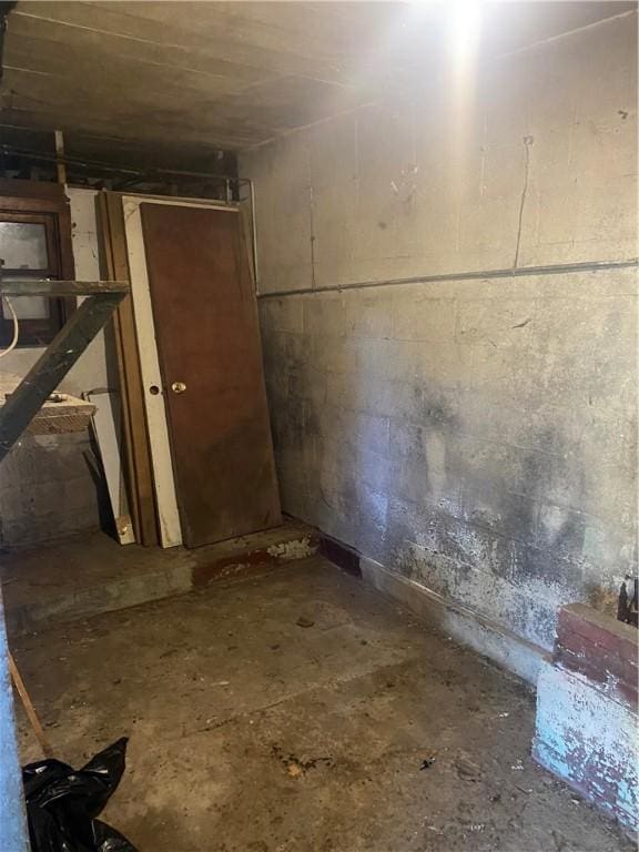 view of basement