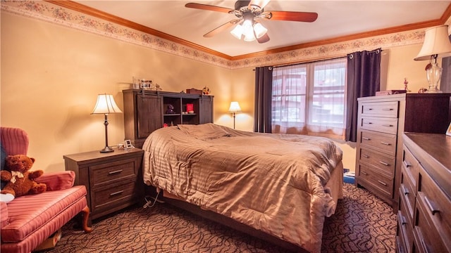 612 Freeport Rd, South Buffalo Twp, PA 16229 - bedroom with ceiling fan and dark colored carpet