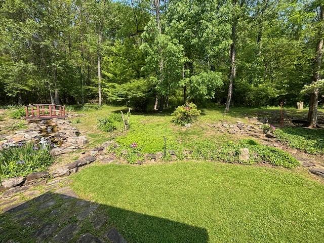 612 Freeport Rd, South Buffalo Twp, PA 16229 - view of green lawn with a wooded view