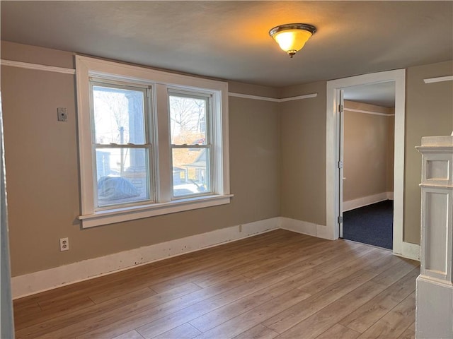 528 3rd St, Charleroi Boro, PA 15022 - spare room featuring baseboards and light wood-type flooring