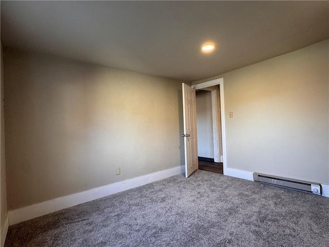 528 3rd St, Charleroi Boro, PA 15022 - carpeted spare room featuring baseboards and a baseboard heating unit