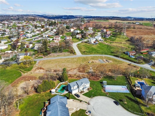 bird's eye view with a residential view