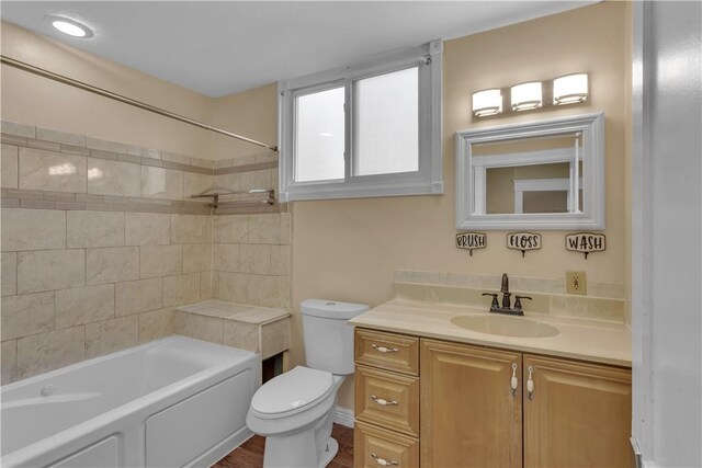 115 Powell St, Wilkins Twp, PA 15112 - bathroom with vanity, toilet, and shower / tub combination