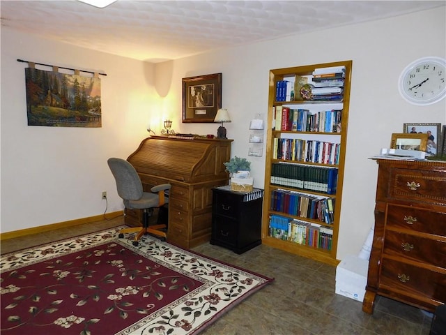 office area with baseboards