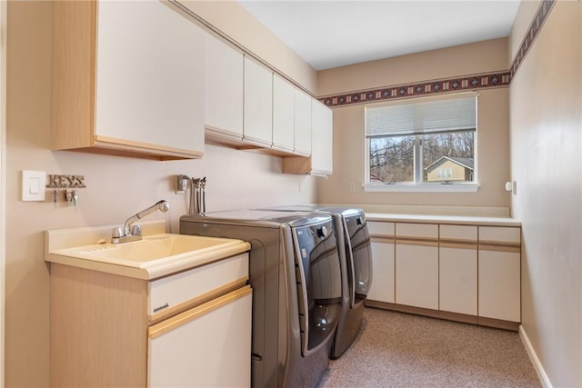 2036 Revere Dr, Connellsville, PA 15425 - laundry area featuring cabinet space and washing machine and dryer
