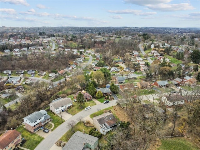 drone / aerial view with a residential view
